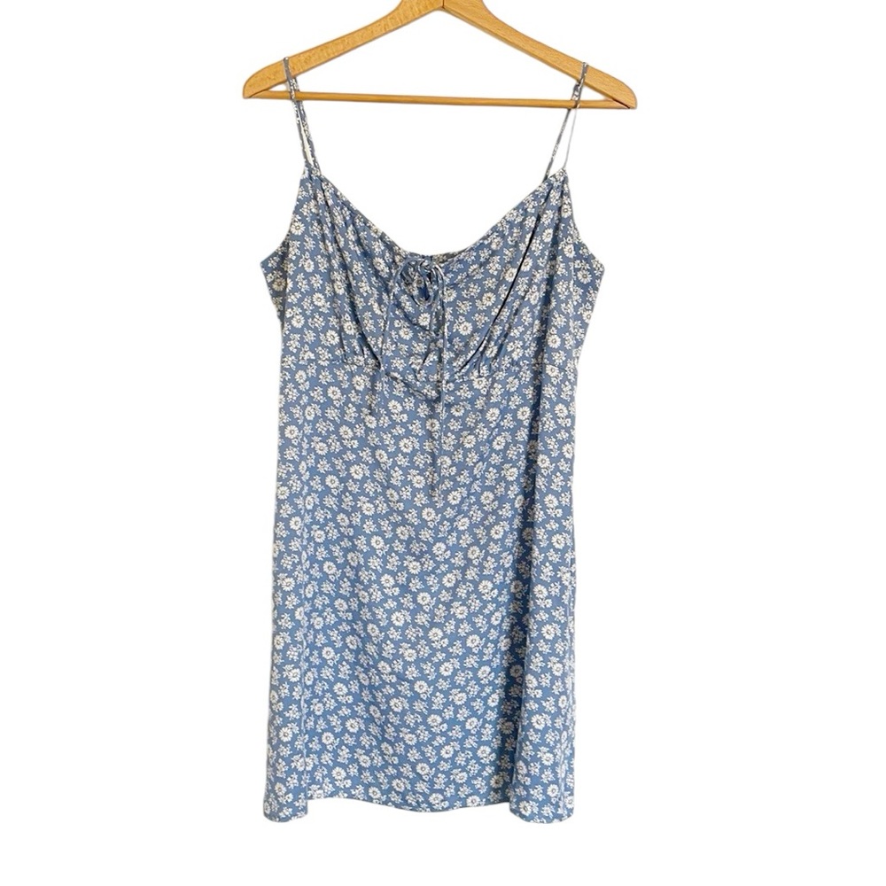 Reformation  Blue Floral Marie Spaghetti Strap Mini Dress size 10
